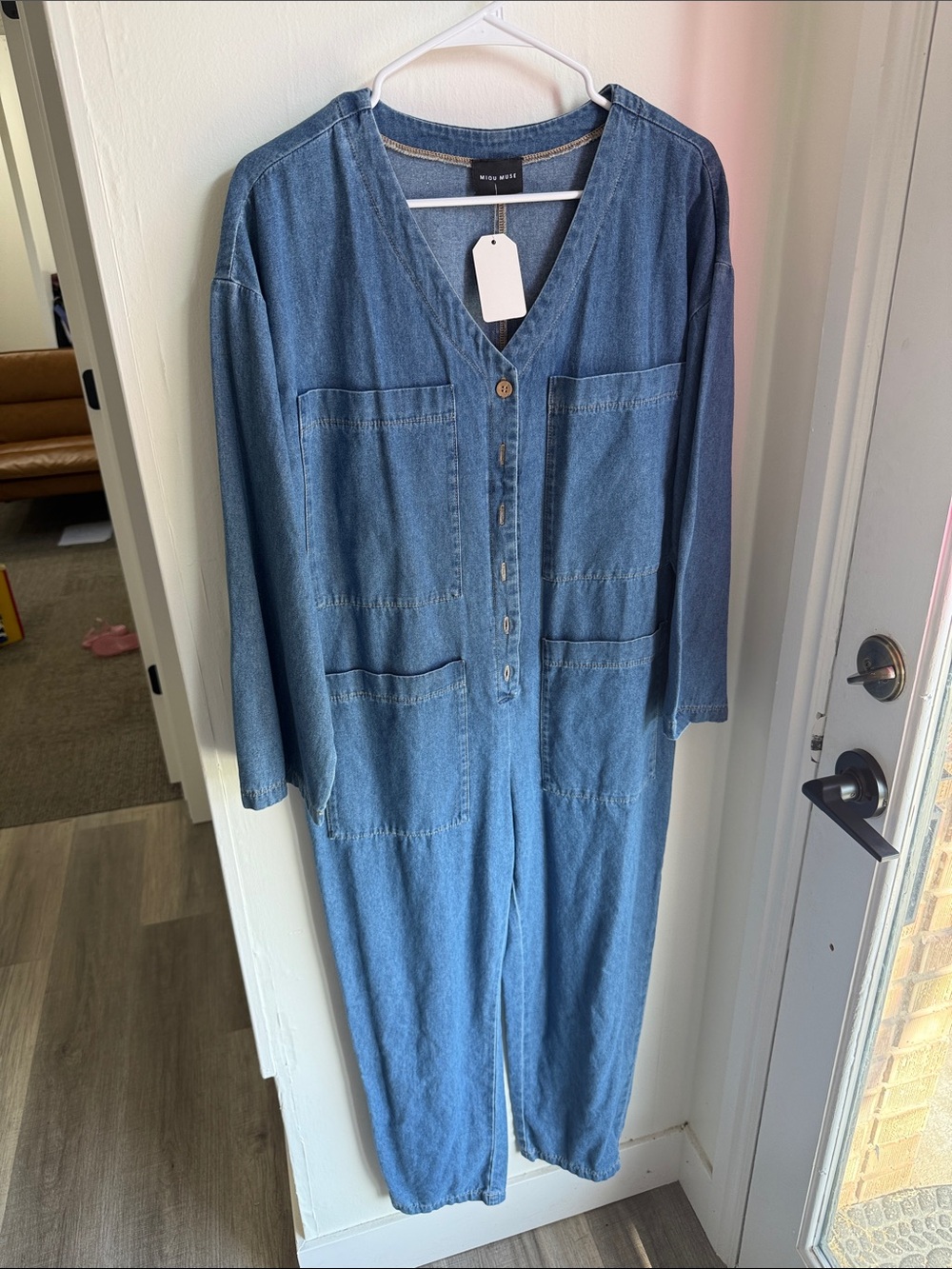 Denim darling jumpsuit